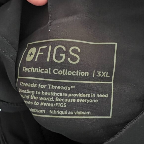 NWT Figs High Waisted Zamora Jogger Scrub Pants Black Women's Plus Size 3X - Picture 11 of 11